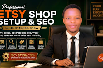 setup etsy shop, etsy store etsy SEO listings and digital products
