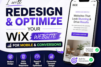 redesign and optimize your wix website for mobile and conversions