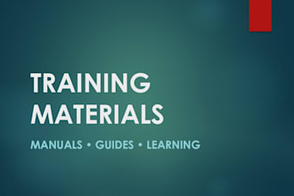 create professional training materials and learning content