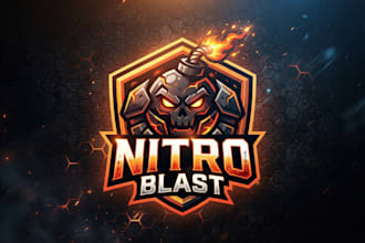 design a bold bomb logo for your gaming brand