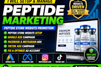 peptide marketing peptide store website promotion fix peptide google, fb, ig ads