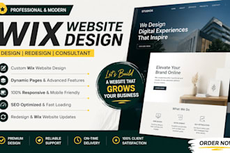 luxury wix website design wix consultant website dynamic pages redesign wix site