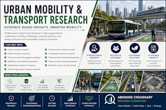 conduct urban mobility and transport research and analysis