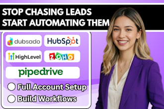 automate gohighlevel hubspot zoho CRM dubsado pipedrive honeybook odoo espo crm
