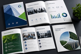 design annual report, company profile, esg report, csr, sustainability report