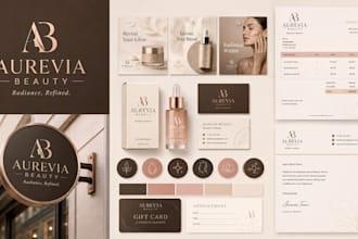 design business logo and branding kit with brand identity