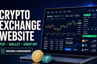build crypto exchange website, p2p exchange, crypto wallet, cex crypto exchange