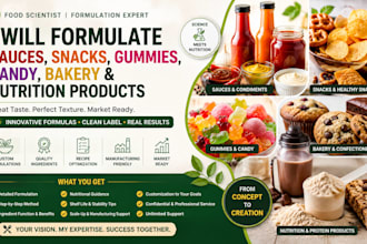 formulate sauces, snacks, gummies, candy, bakery and nutrition products