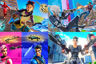 make eye catching, clickbait 3d fortnite thumbnail for you