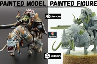 do 3d print and paint 3d resin gaming miniature tabletop dnd warhammer 40k anime