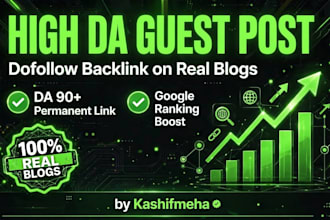 do high da guest post with dofollow backlink on real blogs
