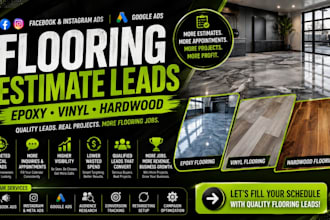 generate flooring estimate leads for epoxy vinyl and hardwood flooring google ad