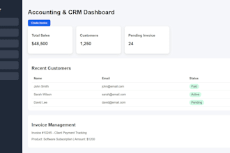 provide accounting invoicing and CRM software
