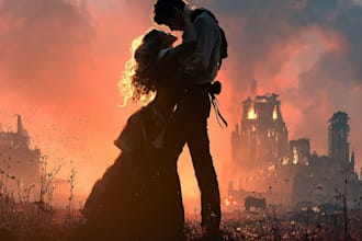 create beautiful romantic book cover art for novels ebooks