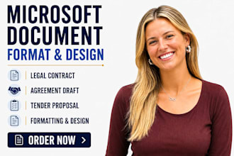 design microsoft document, format legal contract agreement draft tender proposal