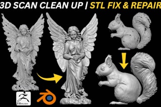 repair mesh fix or edit stl 3d scan cleanup modify 3d model for 3d printing