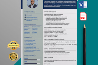 design professional cv resume and graphic design