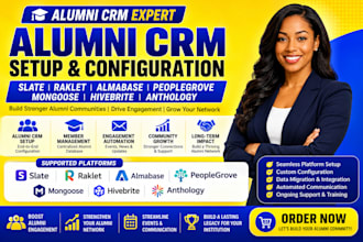setup alumni crm slate raklet almabase peoplegrove mongoose hivebrite anthology