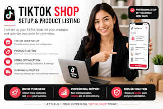 tiktok shop, products, listings and ecommerce store