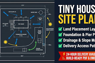 design tiny house site plan tiny house land placement layout tiny house foundati