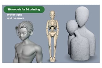 design 3d models in stl file for 3d printing
