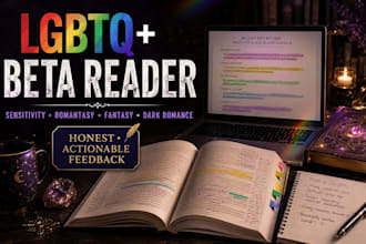 be your lgbtq sensitivity queer beta reader, romantasy, fantasy, dark romance