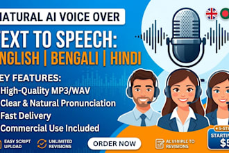 create natural ai voice overs