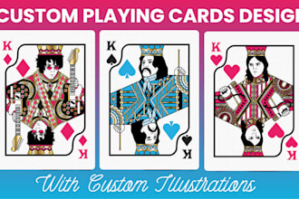 design custom playing cards, poker deck collector deck card box tuck box mockup
