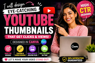 design eye catching youtube thumbnails in canva