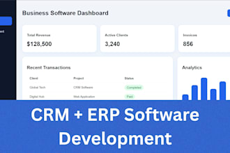 develop custom CRM erp software and web applications