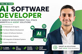 be ai software developer for ai website development, full stack website ai agent