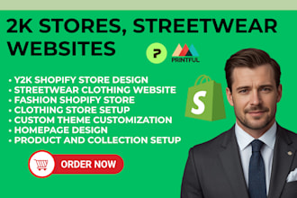 design german y2k shopify store, streetwear clothing brand website, fashion