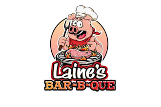 design fun vibrant barbeque company logo