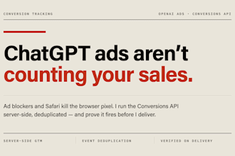 setup openai ads pixel, chatgpt ads conversions API with server side GTM