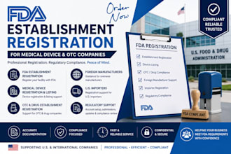 assist with fda facility registration for medical devices and otc drugs