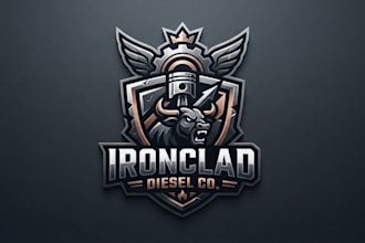 design a powerful diesel logo for your automotive brand