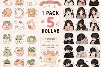 draw cute adorable aesthetic sticker