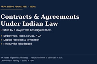 draft contracts and agreements under indian law