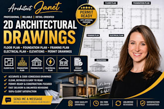 design your 2d foundation plan, floor plan or framing plan