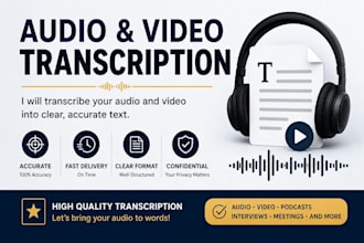 provide professional audio transcription services
