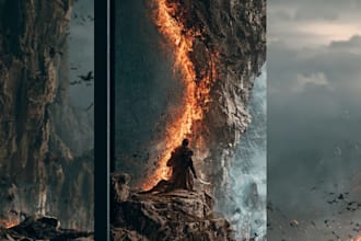 create eye catching dark fantasy cover art