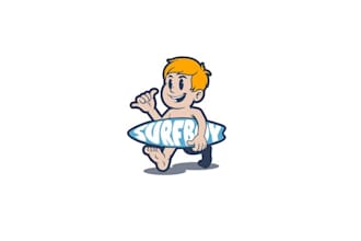 design vintage surf inspired clothing brand logo