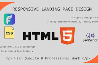 convert figma to html CSS tailwind responsive landing page