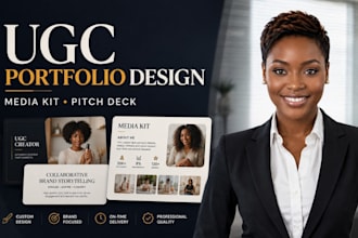 design ugc portfolio ugc media kit and canva pitch deck for ugc content creators