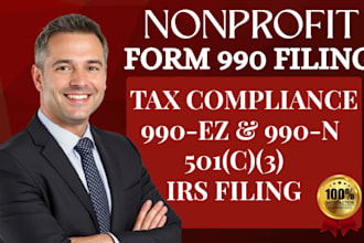 expertly prepare nonprofit annual filings and irs form 990, 990ez and 990n