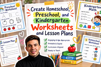 create homeschool, preschool, and kindergarten worksheets and lesson plans