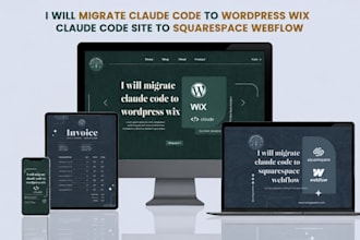 migrate claude code HTML to webflow claude wordpress wix claude to squarespace