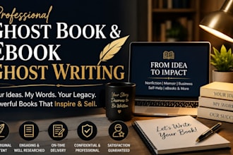ebook ghostwriter, ebook writer, book editor, non fiction, ghost book writer