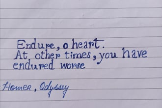 provide beautiful handwriting services