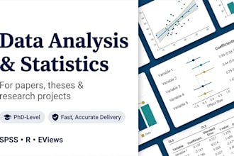 do phd level statistical and panel data analysis in spss  r  eviews